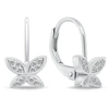 Brilio Silver Sidabrinis dangle earrings with zircons Butterfly EA1272W