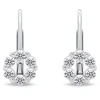 Brilio Silver Sidabrinis dangle earrings with cubic zirconia EA1278W