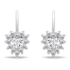 Brilio Silver Sidabrinis dangle earrings Hearts with zircons EA1266W