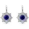 Brilio Silver Brilio Sidabrinis Sidabrinis earrings with clear and mėlynas zircons EA119WB