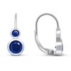Brilio Silver Sidabrinis earrings with dark mėlynas zircons EA63WB