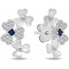 Brilio Silver Sidabrinis earrings with shamrocks for luck EA1209WB