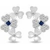 Brilio Silver Sidabrinis earrings with shamrocks for luck EA1209WB