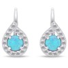 Brilio Silver Brilio Sidabrinis Sidabrinis earrings with mėlynas opals EA753WLB