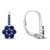 Brilio Silver Brilio Sidabrinis Sidabrinis flower earrings with dark mėlynas zircons EA15WB