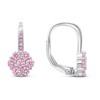 Brilio Silver Brilio Sidabrinis Sidabrinis flower earrings with pink zircons EA15WP