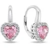 Brilio Silver Heart-shaped sidabrinis jewelry set with zircons SET273WP (pendant, earrings)