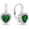 Brilio Silver Heart-shaped sidabrinis jewelry set with zircons SET273WG (pendant, earrings)