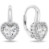 Brilio Silver Heart-shaped sidabrinis jewelry set with zircons SET273W (pendant, earrings)
