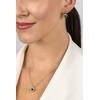 Brilio Silver Heart-shaped sidabrinis jewelry set with zircons SET273WG (pendant, earrings)