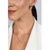 Brilio Silver Heart-shaped sidabrinis jewelry set with zircons SET273W (pendant, earrings)