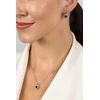 Brilio Silver Heart-shaped sidabrinis jewelry set with zircons SET273WB (pendant, earrings)
