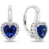 Brilio Silver Heart-shaped sidabrinis jewelry set with zircons SET273WB (pendant, earrings)