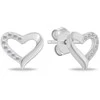 Brilio Silver Sidabrinis jewelry set Hearts with zircons SET270W (pendant, earrings)