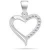 Brilio Silver Sidabrinis jewelry set Hearts with zircons SET270W (pendant, earrings)