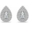 Brilio Silver Jewelry set with clear zircons Tear Drop SET284W (pakabukas, earrings)