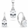Brilio Silver Sidabrinis jewelry set with cubic zirconia SET293W (pendant, earrings)