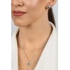 Brilio Silver Jewelry set with dark mėlynas zircons Tear Drop SET284WB (pakabukas, earrings)