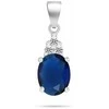 Brilio Silver Jewelry set with mėlynas cubic zirconia SET293WB (pendant, earrings)