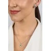 Brilio Silver Jewelry set with žalias zircons Tear Drop SET284WG (pakabukas, earrings)
