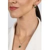 Brilio Silver Jewelry set with žalias cubic zirconia SET293WG (pendant, earrings)