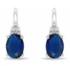 Brilio Silver Jewelry set with mėlynas cubic zirconia SET293WB (pendant, earrings)