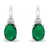 Brilio Silver Jewelry set with žalias cubic zirconia SET293WG (pendant, earrings)