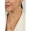Brilio Silver Elegant sidabrinis jewelry set with zircons SET296WB (pendant, earrings)