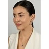 Brilio Silver Elegant sidabrinis jewelry set with zircons SET296WB (pendant, earrings)
