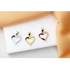 Brilio Silver Sidabrinis jewelry set Hearts with zircons SET270W (pendant, earrings)