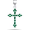 Brilio Silver Brilio Sidabrinis Sidabrinis pendant with žalias zircons Cross PT84WG