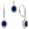 Brilio Silver Elegant sidabrinis jewelry set with zircons SET296WB (pendant, earrings)
