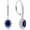 Brilio Silver Elegant sidabrinis jewelry set with zircons SET296WB (pendant, earrings)