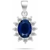 Brilio Silver Elegant sidabrinis jewelry set with zircons SET296WB (pendant, earrings)