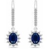 Brilio Silver Elegant sidabrinis jewelry set with zircons SET296WB (pendant, earrings)