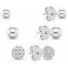 Brilio Silver Sidabrinių auskarų rinkinys SET297W (3 poros auskarų)