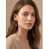 Brilio Silver Sidabrinis thread earrings with real pearl EA1289W