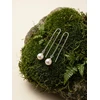 Brilio Silver Sidabrinis thread earrings with real pearl EA1289W