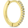 Brilio Silver Single auksinis-plated hoop earring with zircons EA1281Y