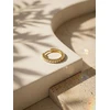 Brilio Silver Single auksinis-plated hoop earring with zircons EA1281Y
