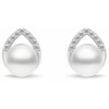 Brilio Silver Sidabrinis jewelry set with pearls and zircons SET290W (pendant, earrings)