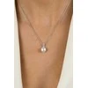 Brilio Silver Glittering auksinis-plated pendant with genuine pearl and zircons PT90Y