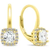Brilio Silver Sparkling auksinis-plated earrings with zircons EA396Y