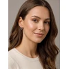Brilio Silver Brilio Sidabrinis Glittering bronze hoop earrings with zircons EA665R