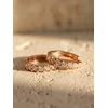 Brilio Silver Brilio Sidabrinis Glittering bronze hoop earrings with zircons EA665R