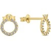 Brilio Silver Glittering auksinis-plated earrings EA357Y