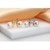 Brilio Silver Brilio Sidabrinis Glittering auksinis-plated earrings with pearls EA906Y