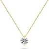 Brilio Silver Sparkling auksinis-plated pakabukas with zircon NCL68Y