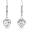 Brilio Silver Sparkling Heart Drop Earrings with Zircons EA1265W