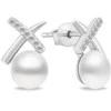 Brilio Silver Brilio Sidabrinis Sparkling sidabrinis auskarai su perlais EA906W
